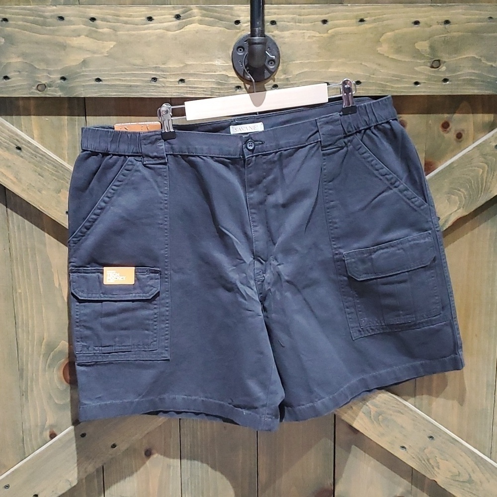NWT SAVANE HIKING CARGO SHORTS TECH POCKETS Adventure Casual Gorp Fishing Guy
